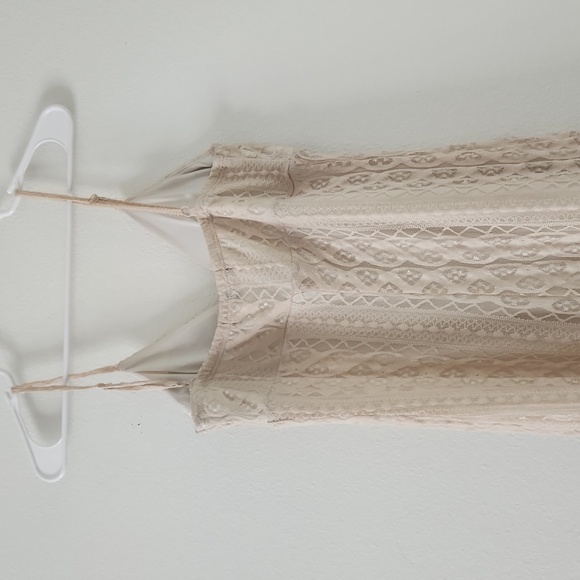 Heartsoul Full Length Champagne Lace Maxi Dress Size S - Picture 5 of 5